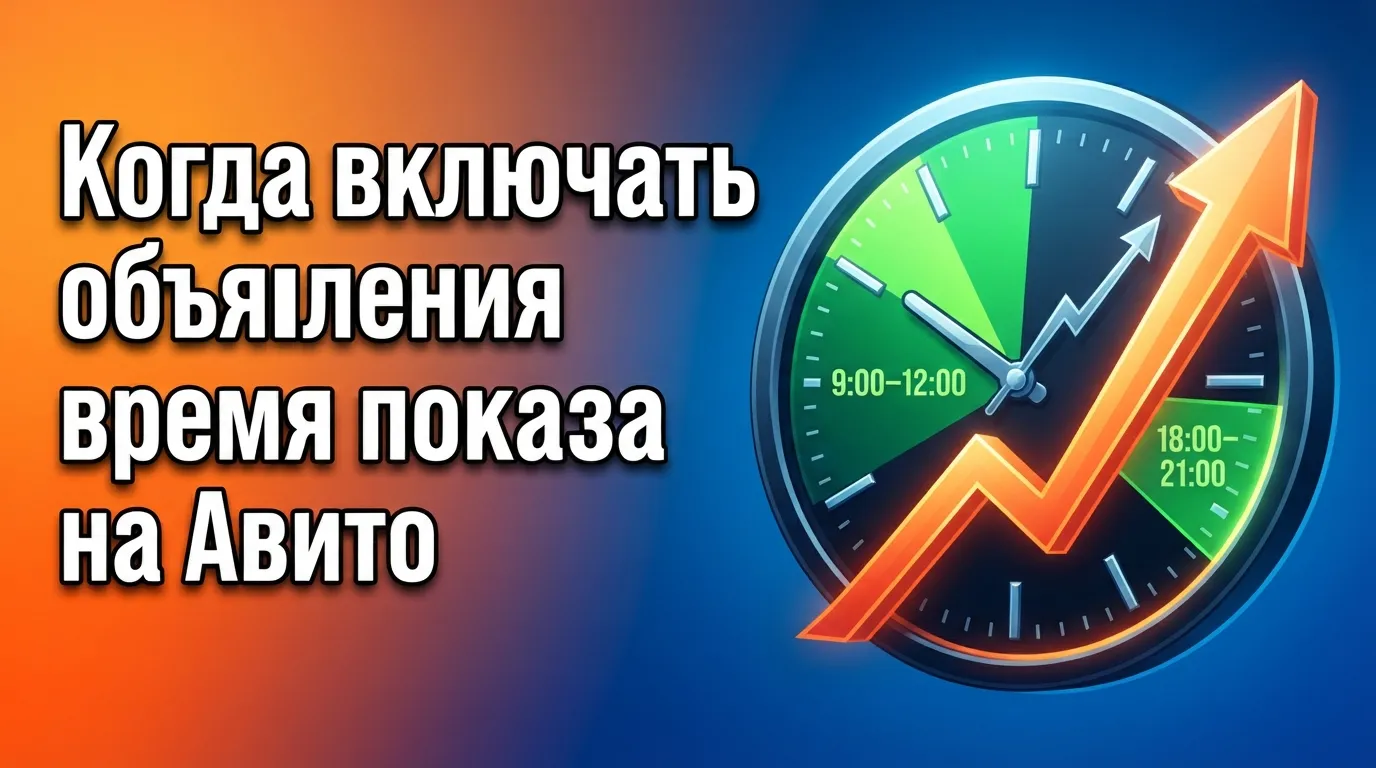Как использовать таргетинг по времени суток на Авито: когда включать объявления для максимальной конверсии