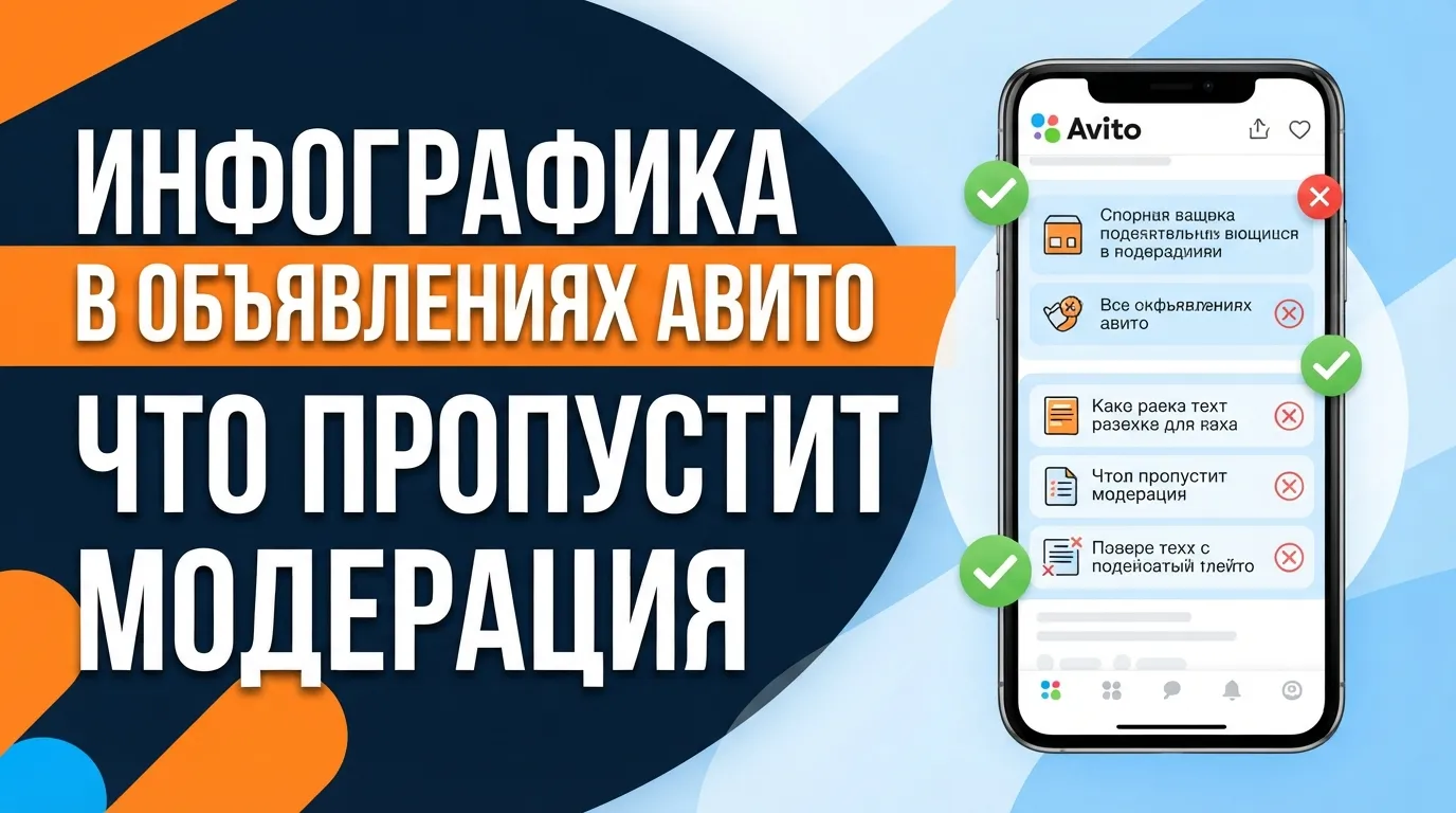 Инфографика в карточках товаров на Авито: допустимый объем текста, правила модерации и частые ошибки