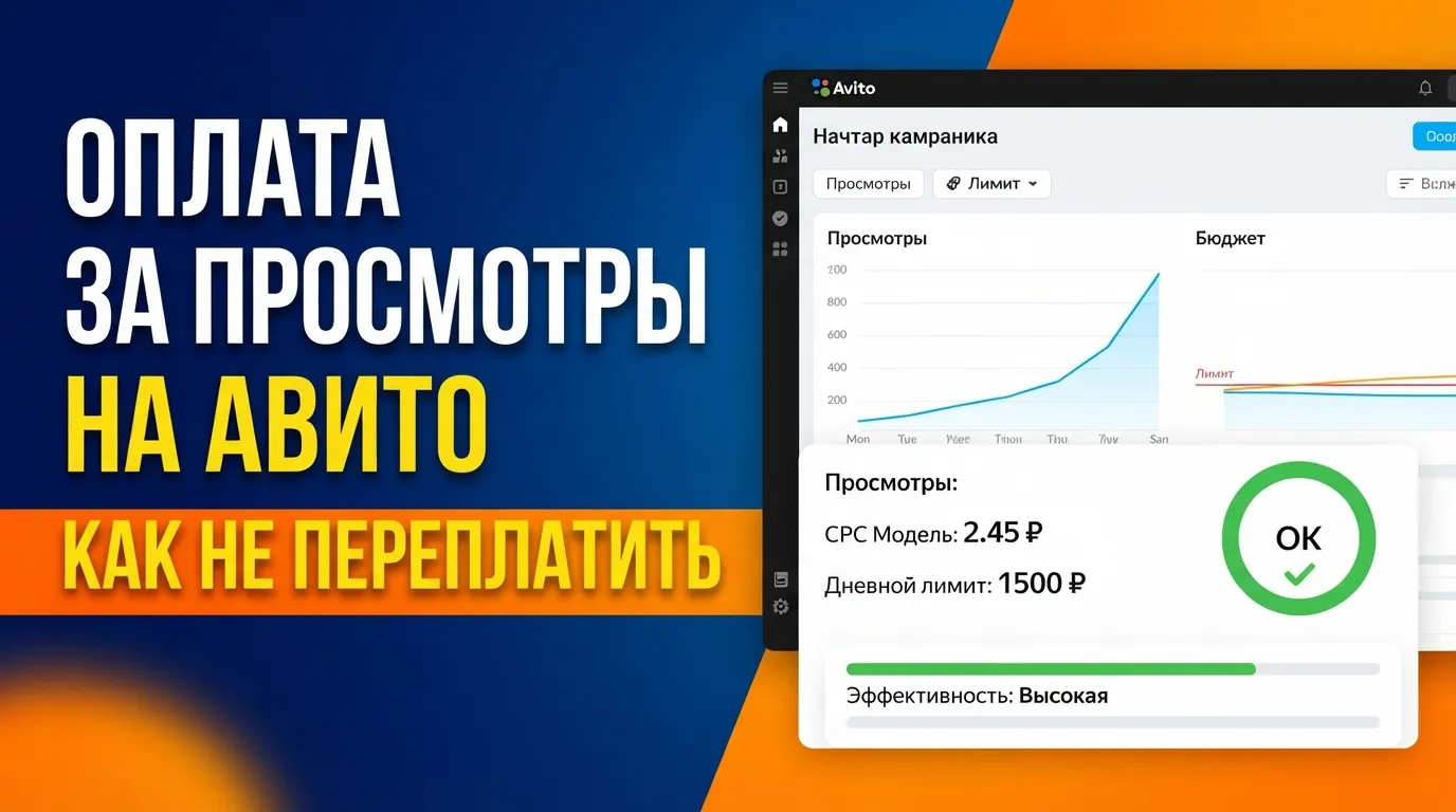Как настроить оплату за просмотры на Авито: управление моделью CPC и дневными лимитами