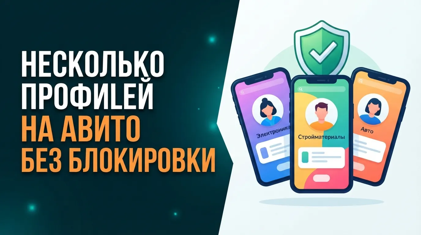 Как вести несколько профилей на Авито без блокировки: правила разделения бизнеса